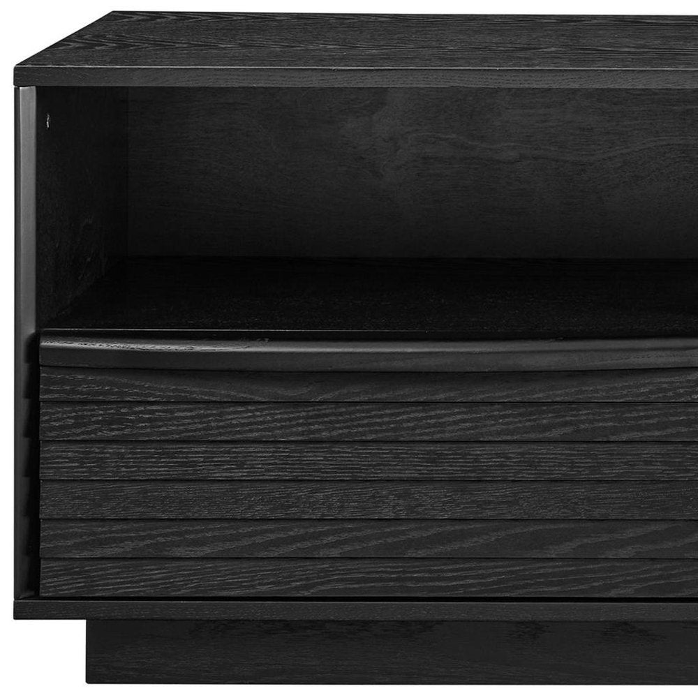 63" Black Wood Accent Cabinet HomeRoots