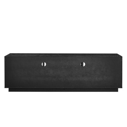 63" Black Wood Accent Cabinet HomeRoots