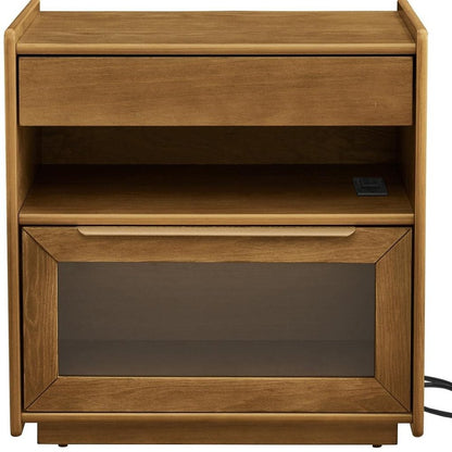 24" Brown Wood Accent Cabinet HomeRoots