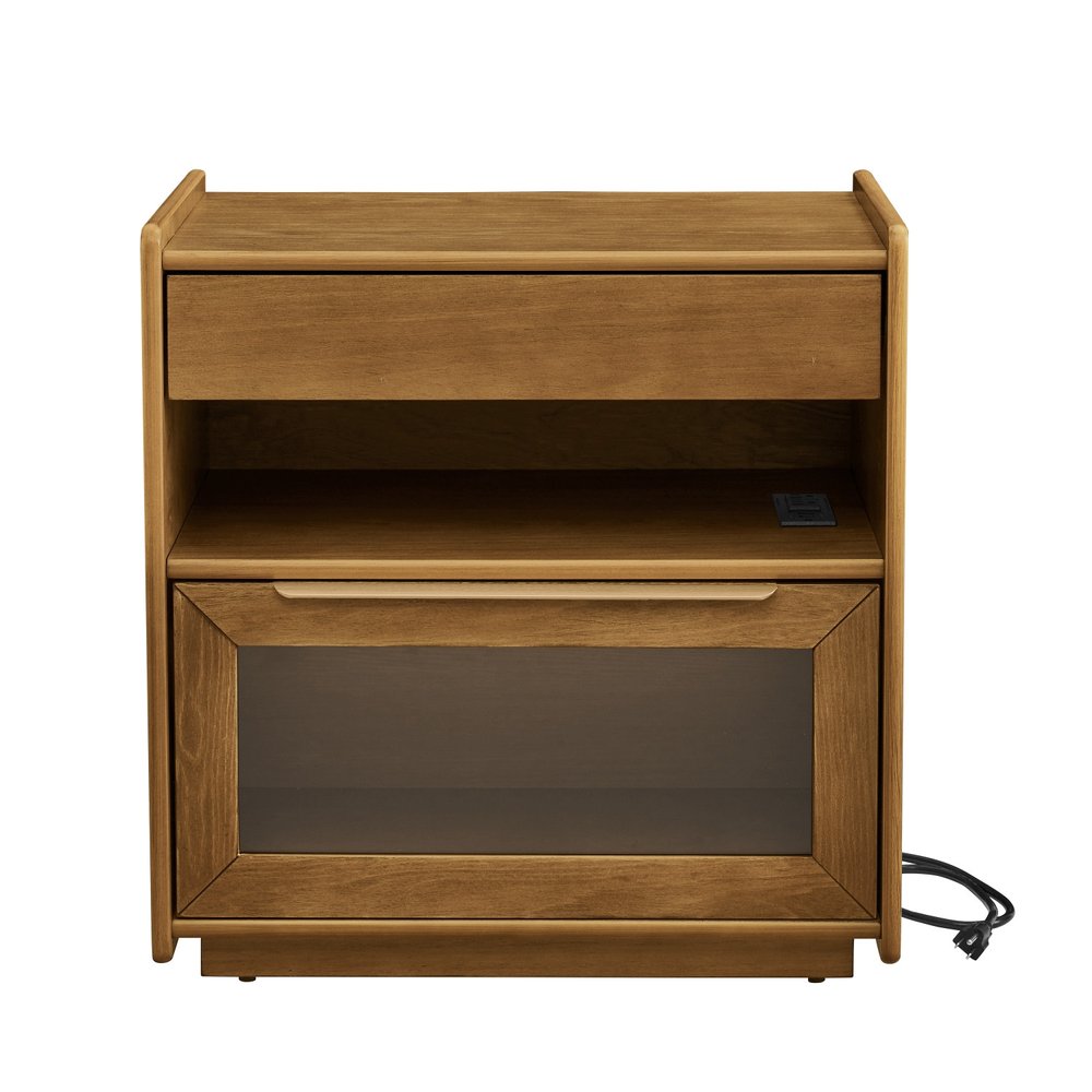 24" Brown Wood Accent Cabinet HomeRoots