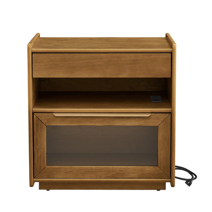 24" Brown Wood Accent Cabinet HomeRoots