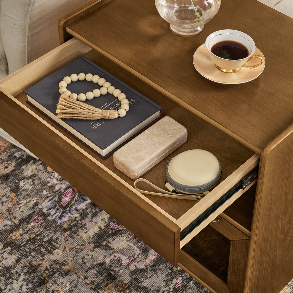 24" Brown Wood Accent Cabinet HomeRoots