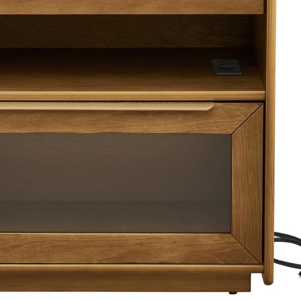 24" Brown Wood Accent Cabinet HomeRoots