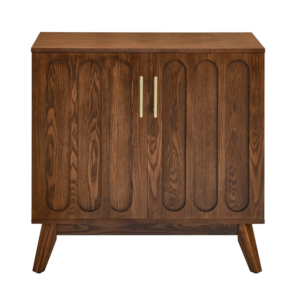 32" Brown Wood Accent Cabinet — view 1