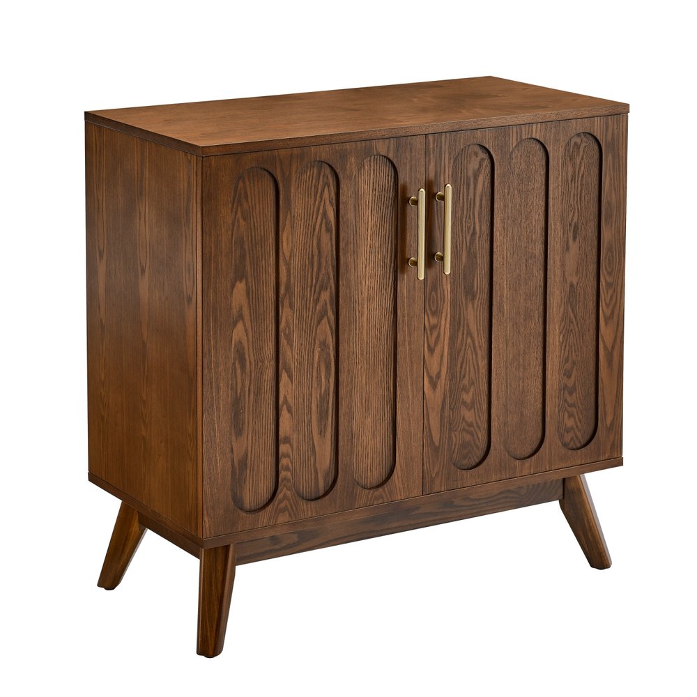 32" Brown Wood Accent Cabinet HomeRoots