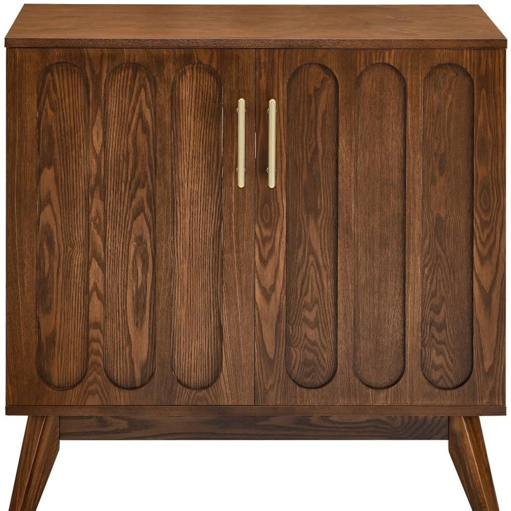 32" Brown Wood Accent Cabinet HomeRoots