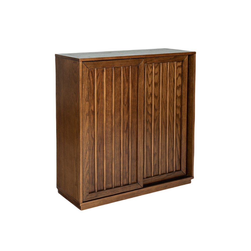 32" Brown Wood Accent Cabinet — view 1