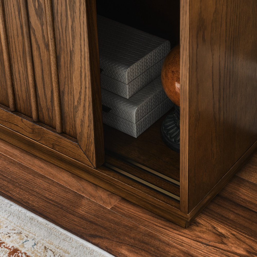 32" Brown Wood Accent Cabinet — view 5