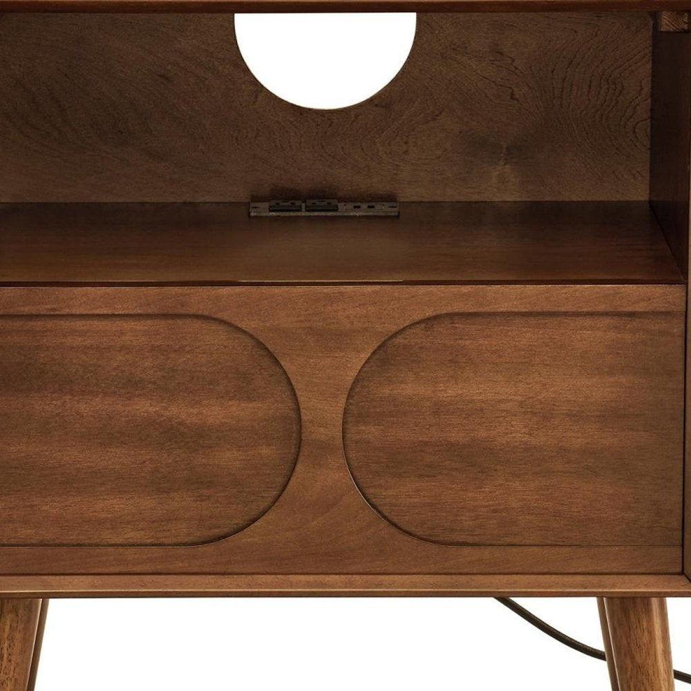 23" Brown Wood Accent Cabinet HomeRoots