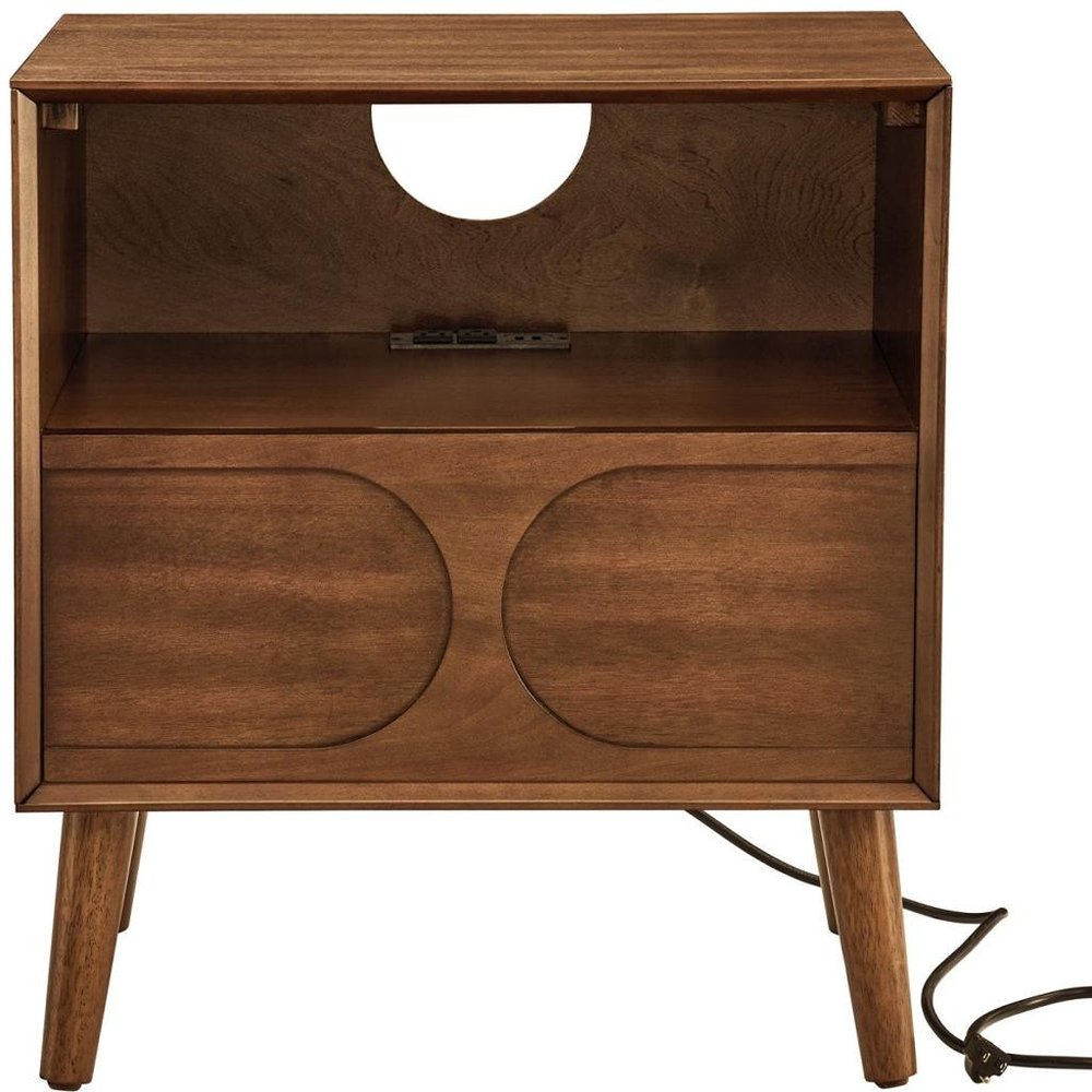 23" Brown Wood Accent Cabinet HomeRoots