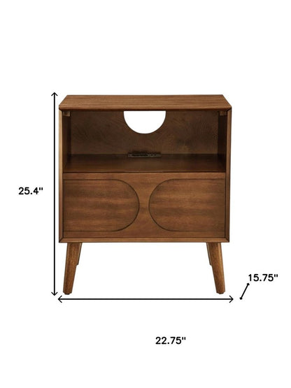 23" Brown Wood Accent Cabinet HomeRoots