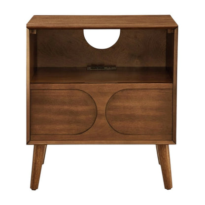 23" Brown Wood Accent Cabinet HomeRoots