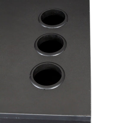 40" Black Wood Mirrored Two Drawer Vanity Table HomeRoots