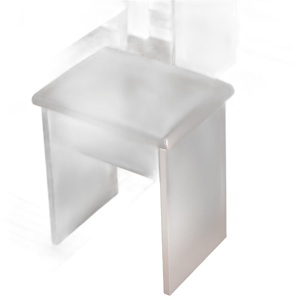 24" White Wood Mirrored Vanity Table And Lights — view 2