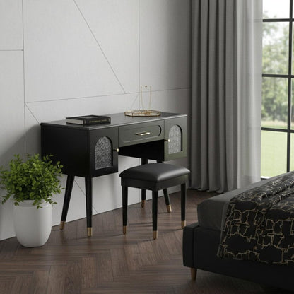 40" Black Wood Vanity Table HomeRoots