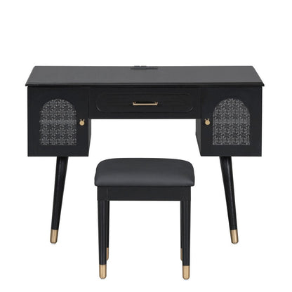 40" Black Wood Vanity Table HomeRoots