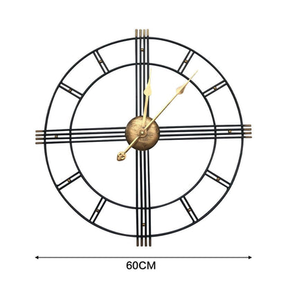 24" Beige Black And Brown Silent Analog Round Wall Clock HomeRoots