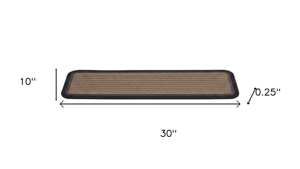 Set Of Six Black And Natural Polypropylene And Rubber Stair Treads — view 3