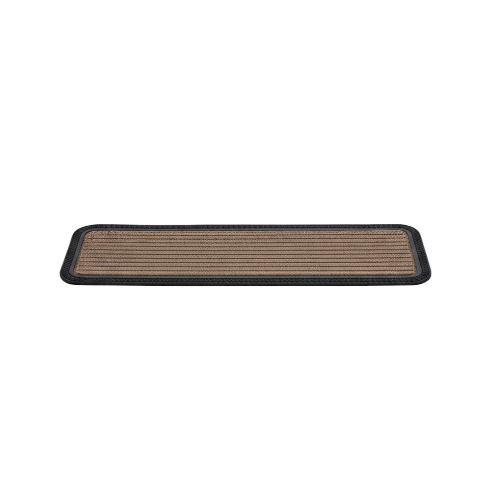 Set Of Six Black And Natural Polypropylene And Rubber Stair Treads — view 1