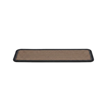 Set Of Six Black And Natural Polypropylene And Rubber Stair Treads