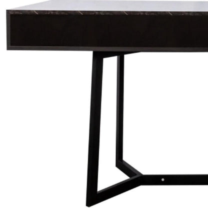 71" Black Wood Trestle Coffee Table HomeRoots