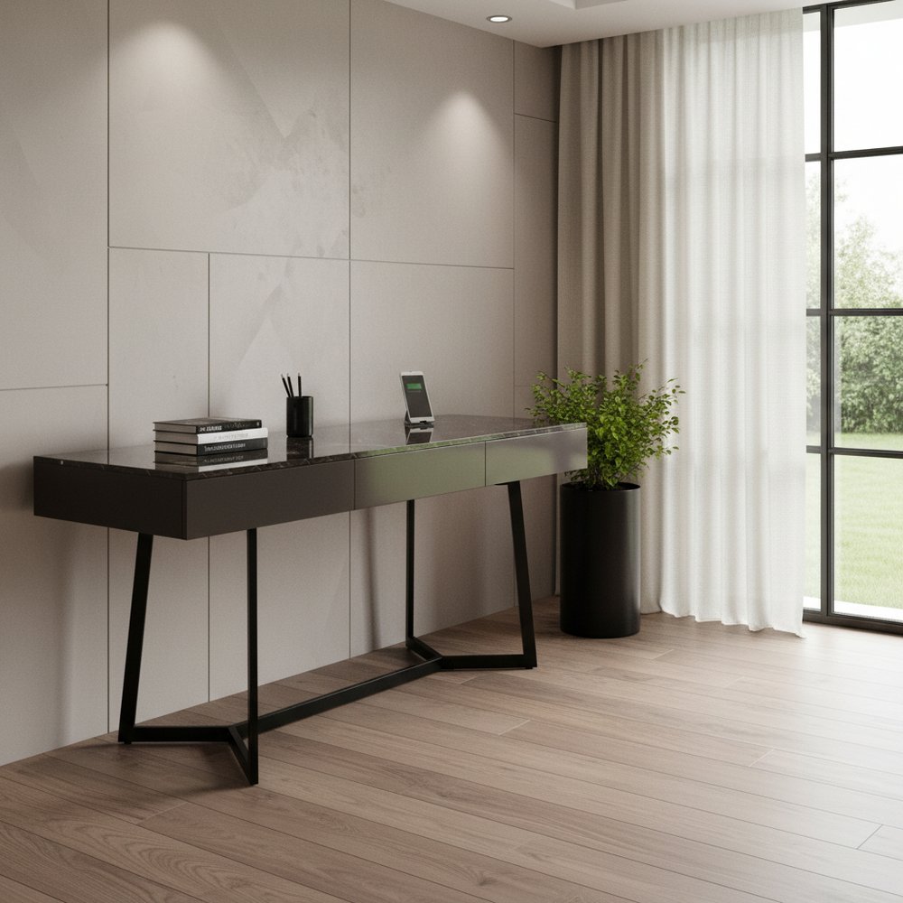 71" Black Wood Trestle Coffee Table HomeRoots