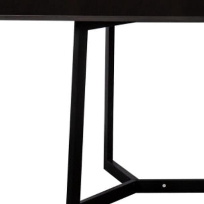 71" Black Wood Trestle Coffee Table HomeRoots