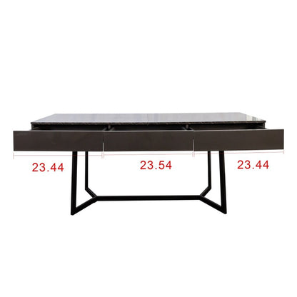 71" Black Wood Trestle Coffee Table HomeRoots