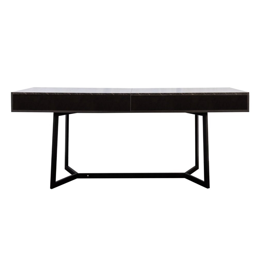71" Black Wood Trestle Coffee Table HomeRoots