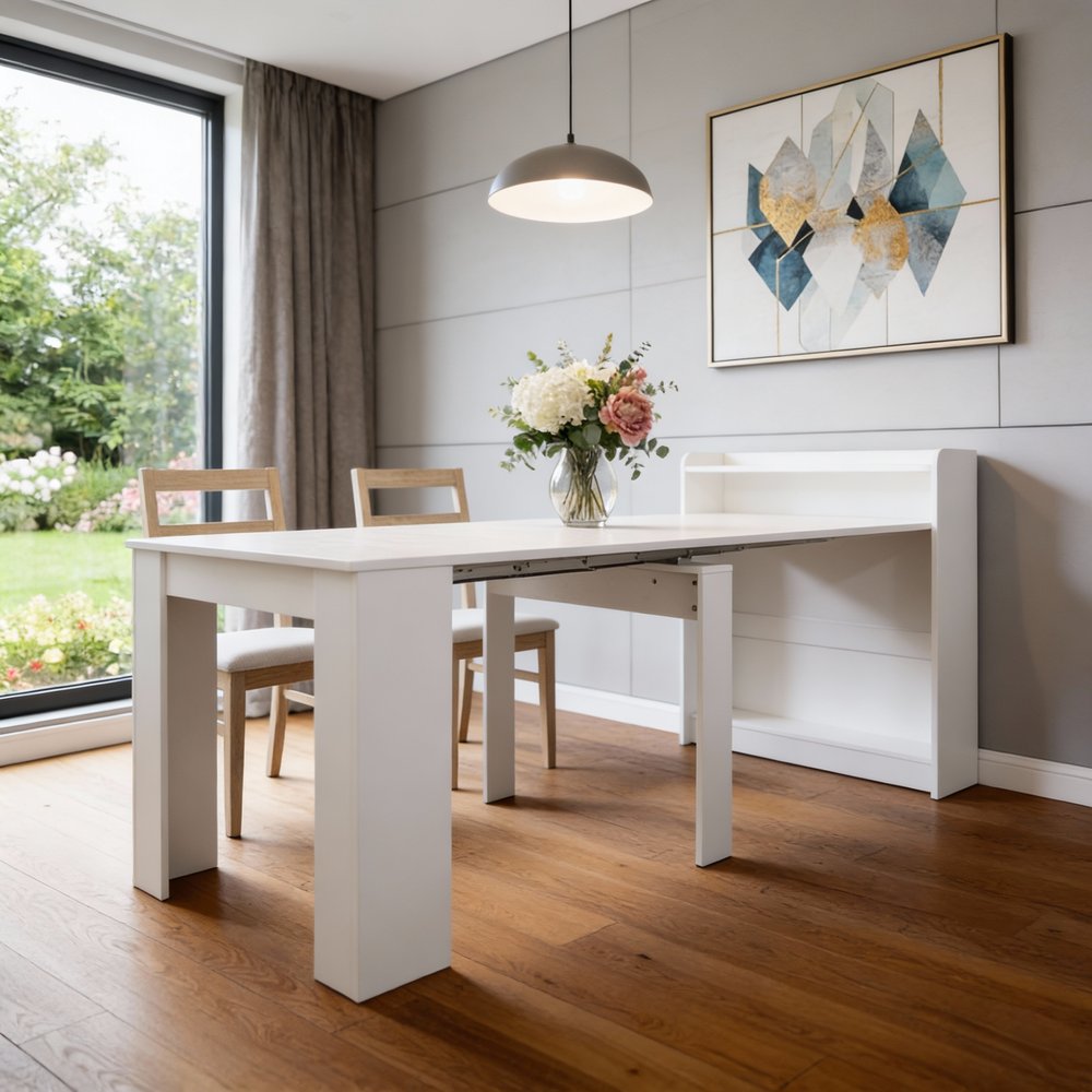 98" White Wood Floor Shelf Coffee Table HomeRoots