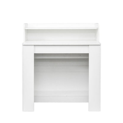 98" White Wood Floor Shelf Coffee Table HomeRoots