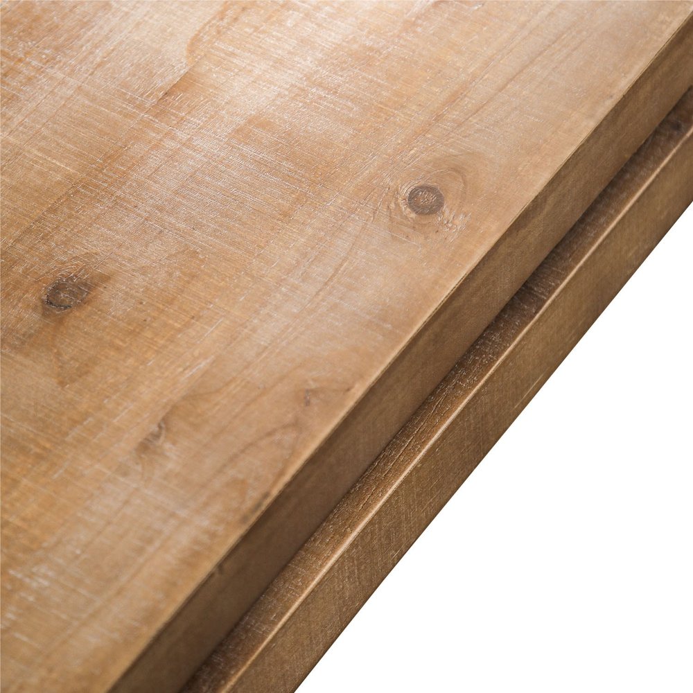 48" Natural Wood Distressed Floating Frame Coffee Table HomeRoots