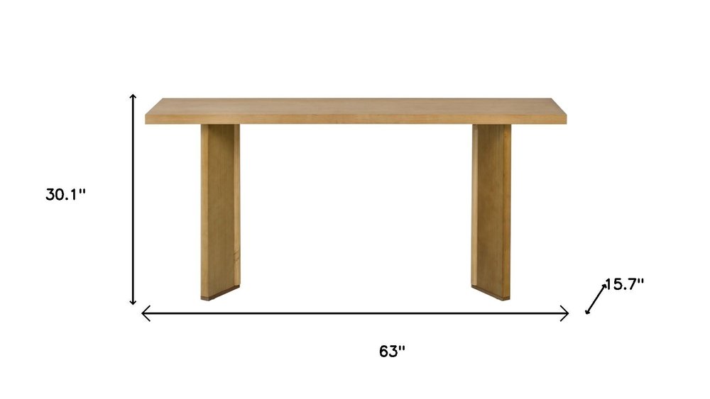 63" Natural Wood Coffee Table HomeRoots