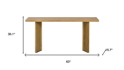 63" Natural Wood Coffee Table HomeRoots