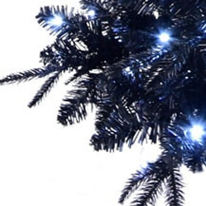 5' Black Pre Lit Full Spruce Christmas Tree HomeRoots