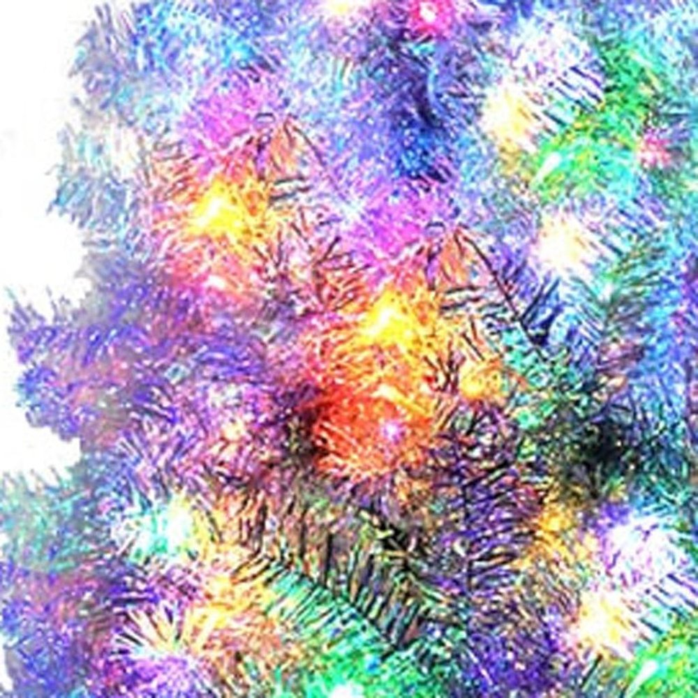 6' Silver Pre Lit Full Tinsel Christmas Tree HomeRoots