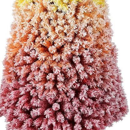 6' Rainbow Full Flocked Spruce Christmas Tree HomeRoots
