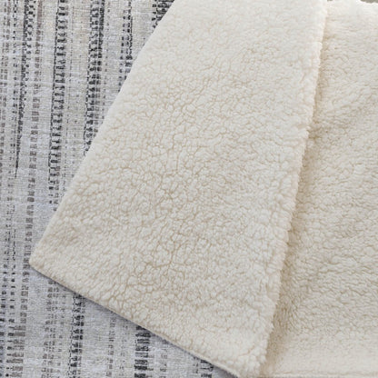 50" X 70" Beige And Charcoal Striped Microfiber Plush Throw Blanket HomeRoots