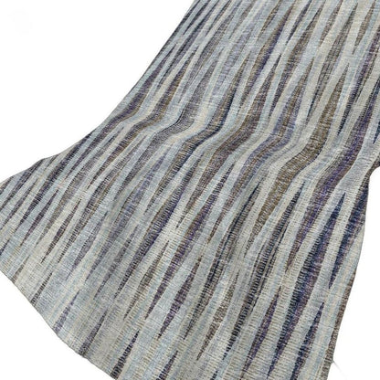 50" X 70" Pacific Blue And Brown Striped Plush Throw Blanket HomeRoots