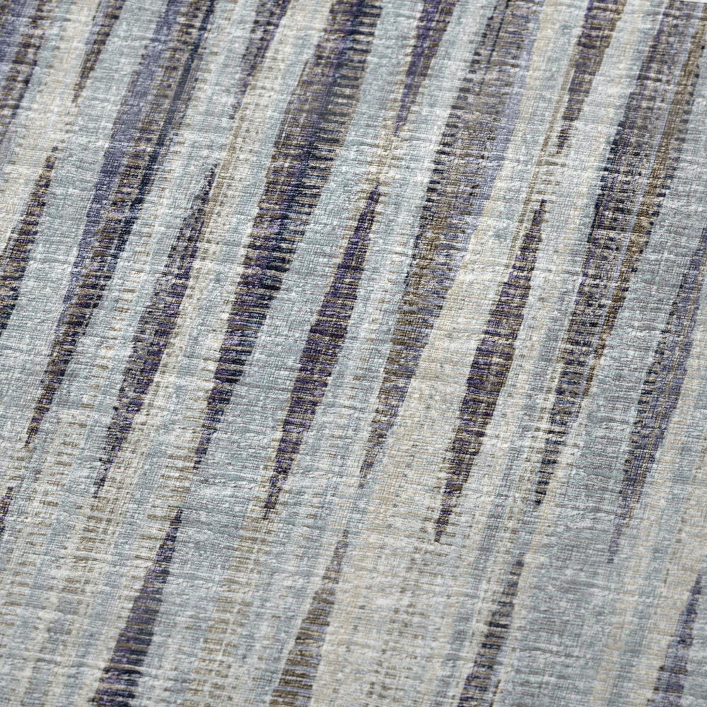 50" X 70" Pacific Blue And Brown Striped Plush Throw Blanket HomeRoots