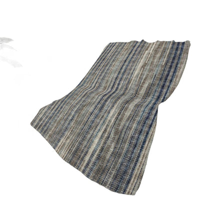 50" X 70" Brown And Blue Striped Plush Throw Blanket HomeRoots
