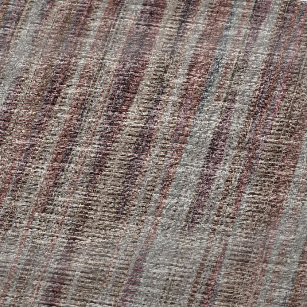 50" X 70" Burgundy And Beige Striped Microfiber Plush Throw Blanket HomeRoots