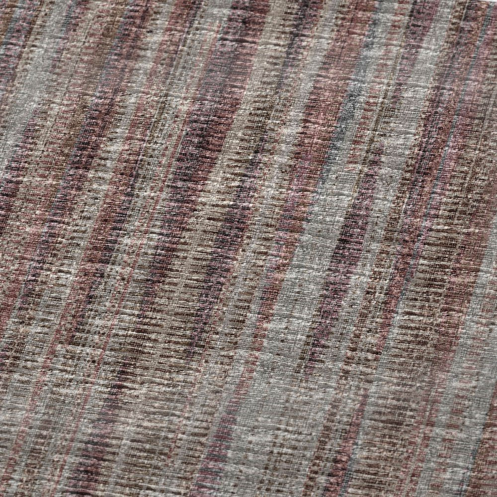 50" X 70" Burgundy And Beige Striped Microfiber Plush Throw Blanket HomeRoots