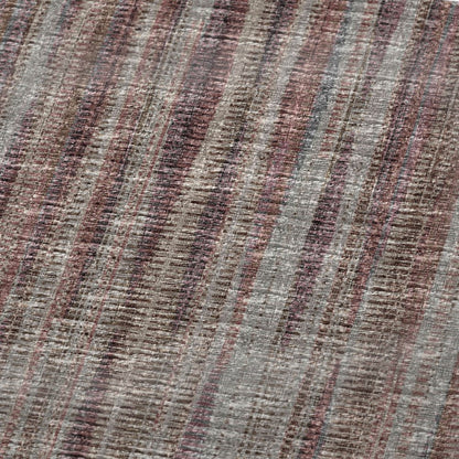 50" X 70" Burgundy And Beige Striped Microfiber Plush Throw Blanket HomeRoots