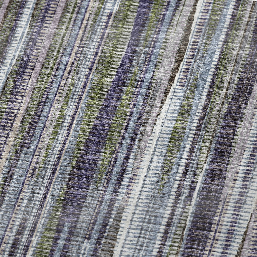 50" X 70" Plum And Ivory Striped Microfiber Plush Throw Blanket HomeRoots