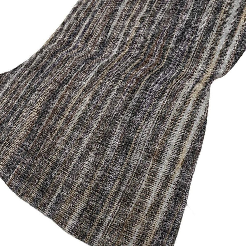 50" X 70" Brown And Beige Striped Plush Throw Blanket HomeRoots