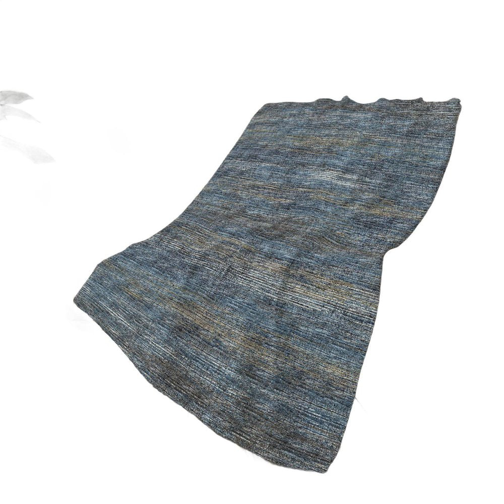 50" X 70" Blue And Gold Abstract Plush Throw Blanket HomeRoots