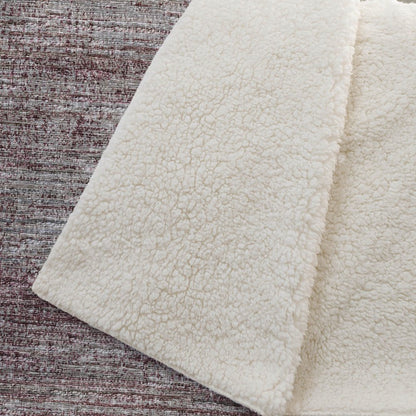 50" X 70" Burgundy And Beige Abstract Polyester Woven Plush Throw Blanket HomeRoots
