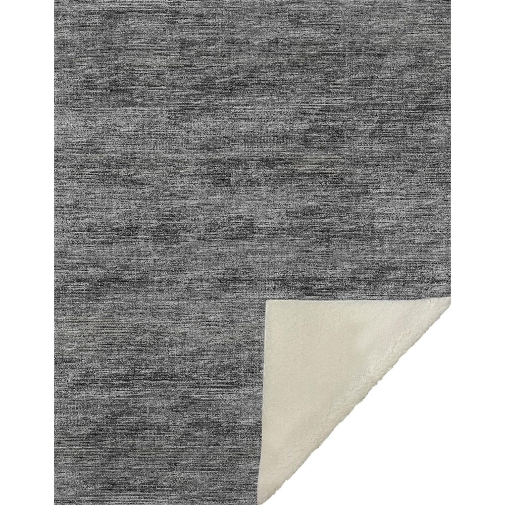 50" X 70" Gray And Silver Abstract Microfiber Plush Throw Blanket HomeRoots