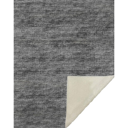 50" X 70" Gray And Silver Abstract Microfiber Plush Throw Blanket HomeRoots